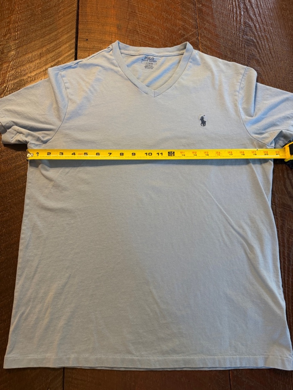 Polo Ralph Lauren Custom Fit T-Shirt Men’s Large Light Blue Pony Logo Tee - Picture 4 of 6